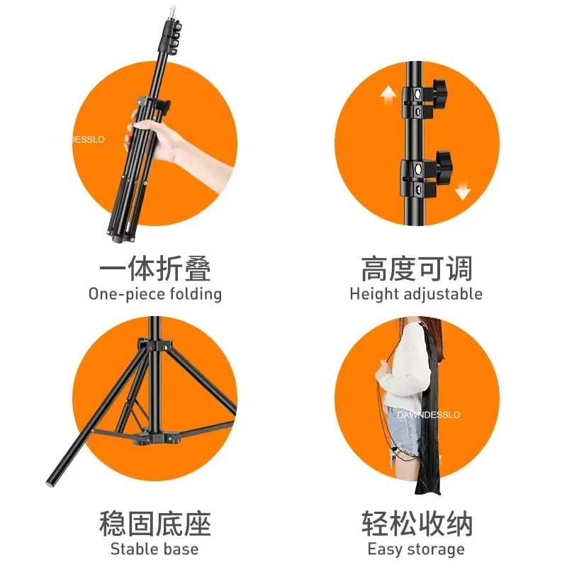 Mobile Phone Live Support Photo Tripod Multi-Functional Video Recording Selfie Landing Tripod 160Cm