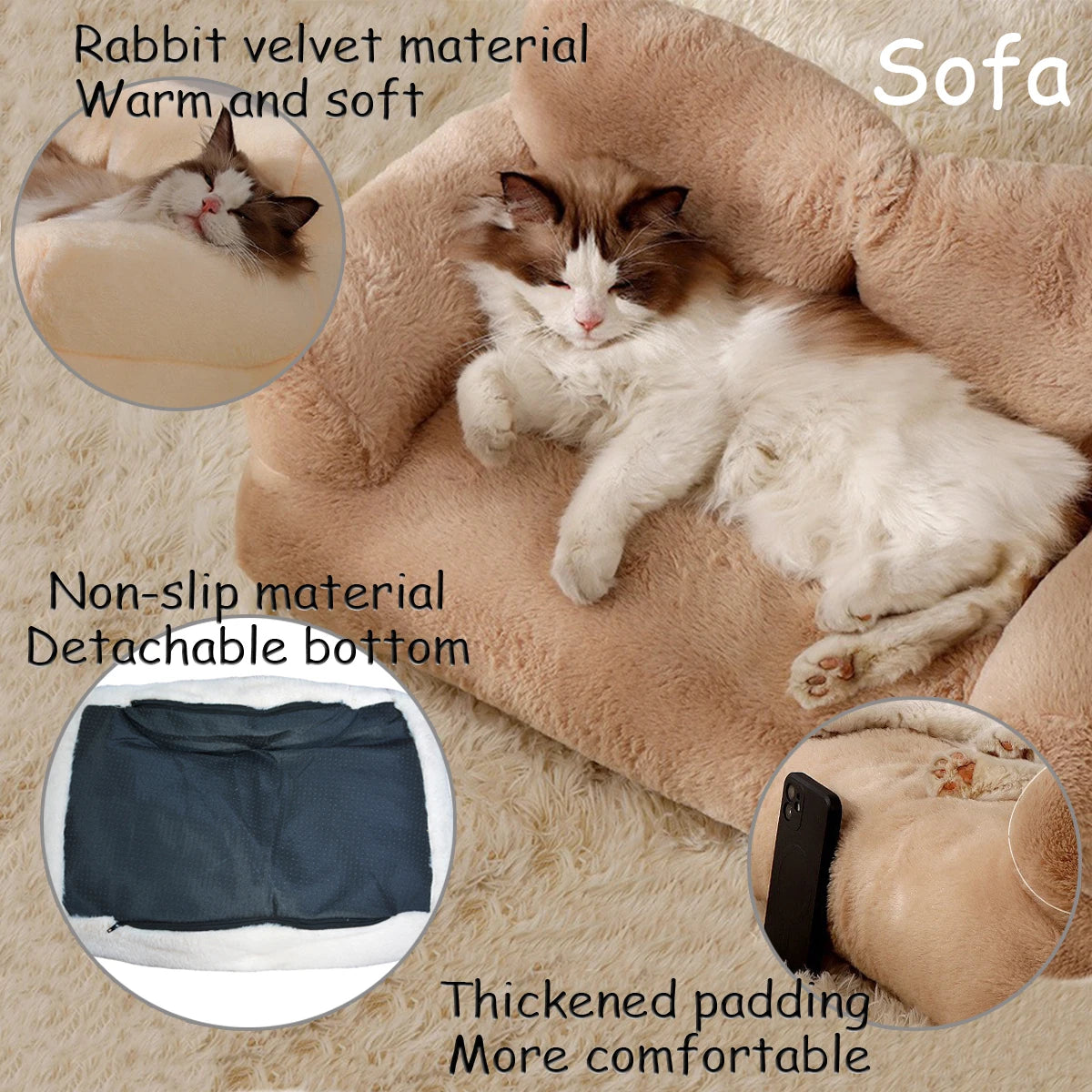 Pet Bed for Cats and Dogs